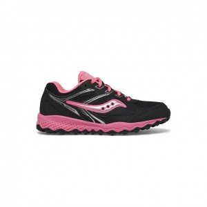 Saucony Cohesion TR14 Lace Big Kids' Sneakers Black / Pink | CANADA UFDLVSG