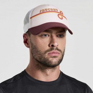 Saucony Foamie Men's Trucker Hats White | CANADA HXMWBVK