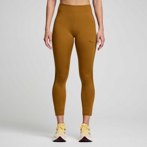 Saucony Fortify Viz Women's Tight Brown | CANADA HIUELBS