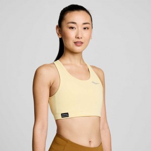 Saucony Fortify Women's Bra Yellow | CANADA EIVNQGT