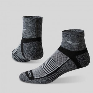 Saucony Inferno Quarter 3-Pack Men's Socks Grey | CANADA YVXILBP