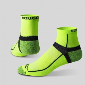 Saucony Inferno Quarter 3-Pack Women's Socks Green / Black | CANADA TIWCFPV