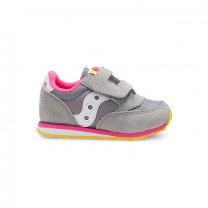 Saucony Jazz Hook & Loop Big Kids' Sneakers Grey | CANADA ZDHFMGN