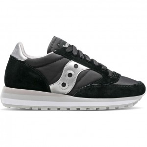 Saucony Jazz Triple Women's Sneakers Black / Silver | CANADA XDWVQEZ