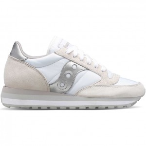 Saucony Jazz Triple Women's Sneakers White / Silver | CANADA LAJEMOT