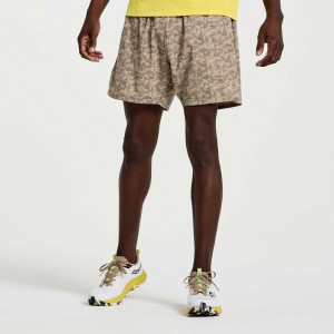 Saucony Outpace 5" Men's Shorts Camo | CANADA TQLEIUH