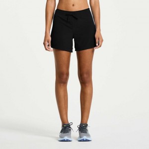 Saucony Outpace 5" Women's Shorts Black | CANADA JTOPBCA