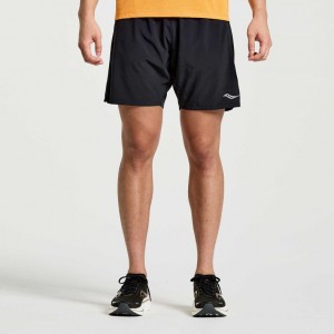 Saucony Outpace 7" Men's Shorts Black | CANADA RTKDMLE