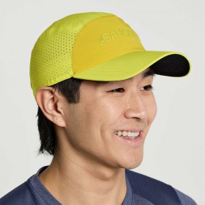 Saucony Outpace Men's Hat Yellow | CANADA OIZTELK