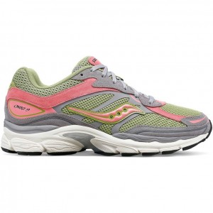 Saucony ProGrid Omni 9 Premium Women's Sneakers Grey / Green / Pink | CANADA YWCLPJU