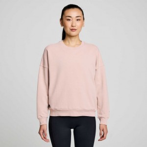 Saucony Recovery Crew Women's Sweatshirt Pink | CANADA GEJVQHT