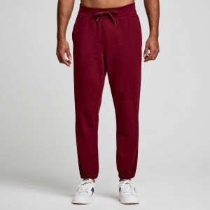 Saucony Recovery Men's Jogger Burgundy | CANADA FVKOAEX