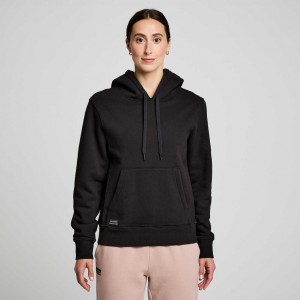 Saucony Recovery Women's Hoodie Black | CANADA HCFOKAP