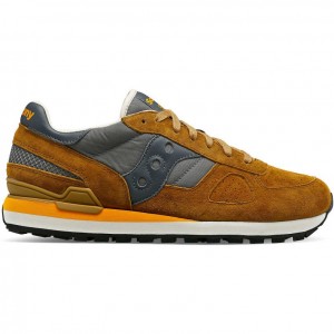 Saucony Shadow Original Premium Men's Sneakers Brown / Grey | CANADA GBPSMNT