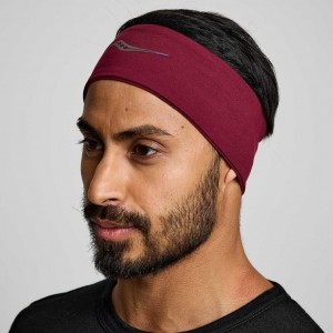 Saucony Solstice Men's Headband Burgundy | CANADA BLDEZCV