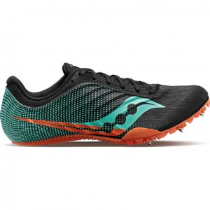 Saucony Spitfire 5 Men's Spikes Black / Turquoise | CANADA KXUDWYV