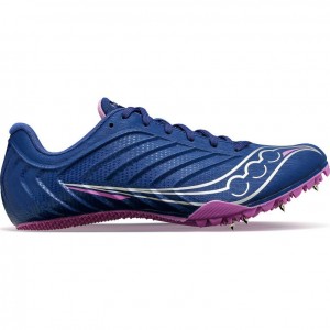 Saucony Spitfire 5 Women's Spikes Indigo | CANADA CWRZTMP