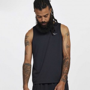 Saucony Stopwatch Men's Singlet Black | CANADA ISUFQOV