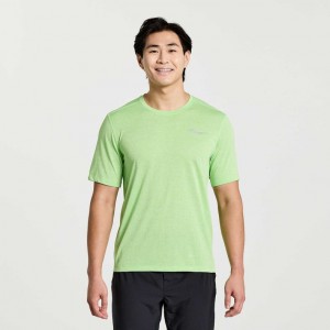 Saucony Stopwatch Short Sleeve Men's T-Shirt Mint | CANADA JHQARPL