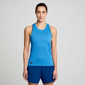 Saucony Stopwatch Women's Singlet Blue | CANADA XPFOYSG