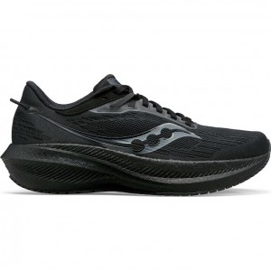 Saucony Triumph 21 Men's Running Shoes Black | CANADA QYASLNB