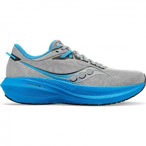 Saucony Triumph 21 Men's Running Shoes Silver / Blue | CANADA OJABCQL