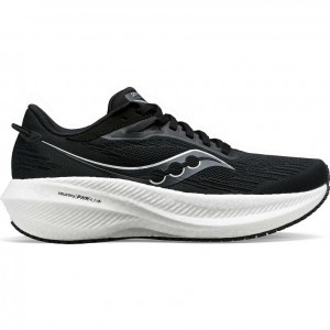 Saucony Triumph 21 Men's Wide Running Shoes Black / White | CANADA EGSMDYQ