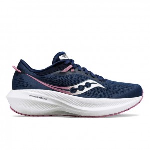 Saucony Triumph 21 Women's Running Shoes Navy | CANADA AJTQIMD