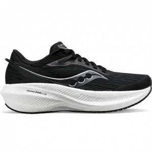 Saucony Triumph 21 Women's Wide Running Shoes Black / White | CANADA WOXRYFI