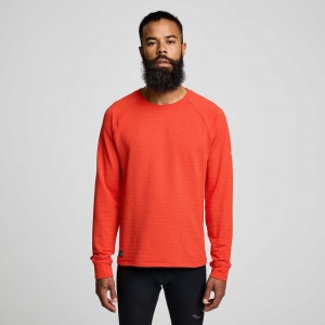 Saucony Triumph 3D Crew Men's Sweatshirt Orange | CANADA APMGZID