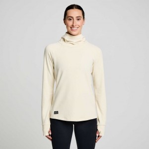 Saucony Triumph Tunic Women's Hoodie Beige | CANADA XLIRFUQ