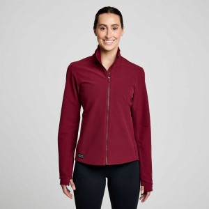 Saucony Triumph Women's Jacket Burgundy | CANADA YOHIJAP