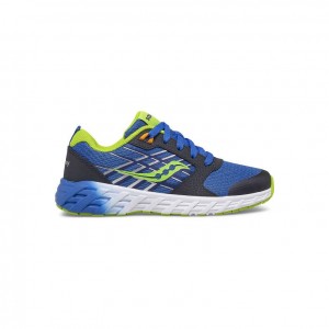 Saucony Wind 2.0 Lace Big Kids' Sneakers Blue / Green | CANADA QGDKOLT