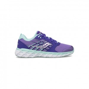 Saucony Wind 2.0 Lace Big Kids' Sneakers Purple | CANADA FNUZGHX