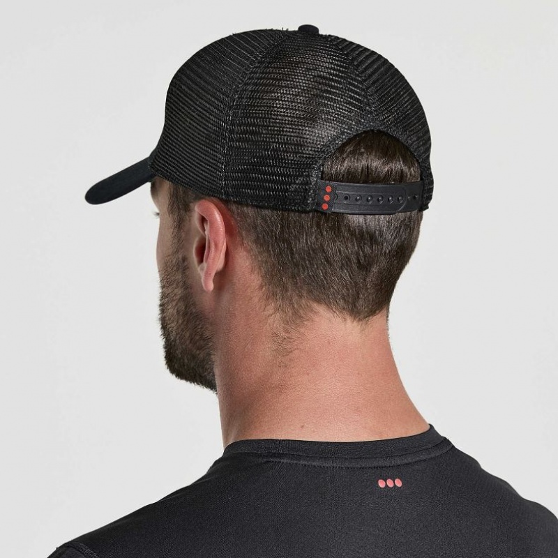 Saucony Adjustable Snap Back Men's Trucker Hats Black | CANADA IGNSXTY