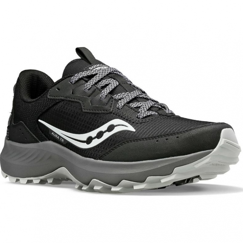 Saucony Aura TR Men's Trail Running Shoes Black | CANADA FISQLKV