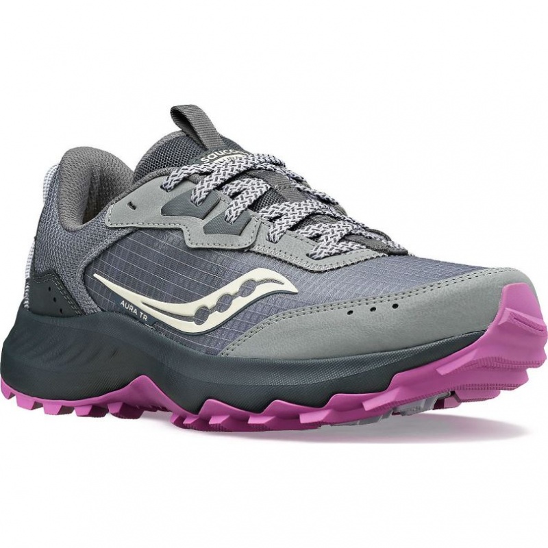 Saucony Aura TR Women's Trail Running Shoes Grey | CANADA ZXFDLGN