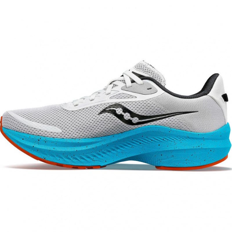 Saucony Axon 3 Men's Running Shoes Grey / Turquoise | CANADA EQCJLOR