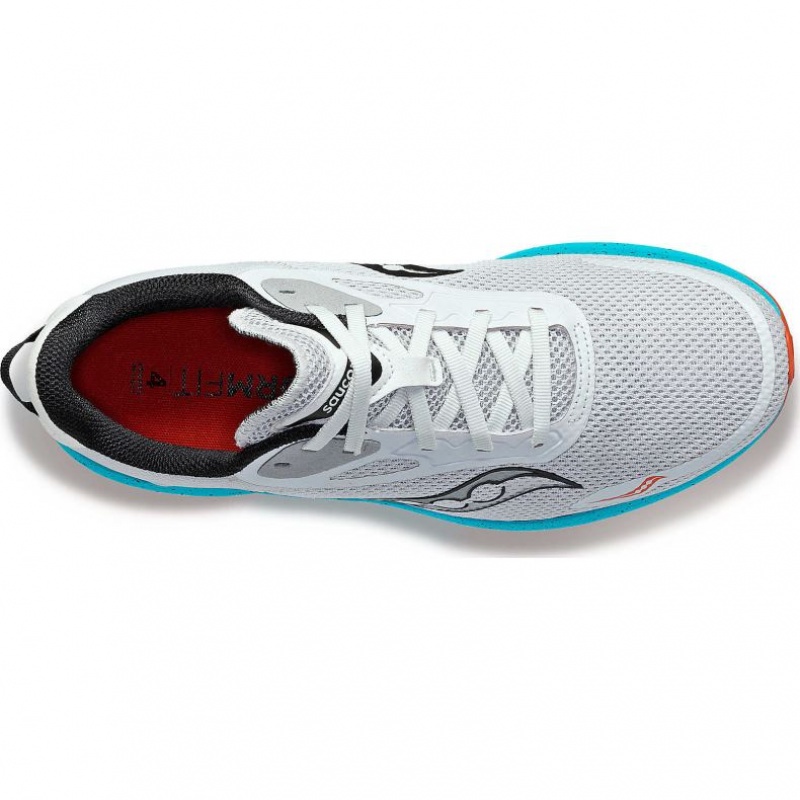 Saucony Axon 3 Men's Running Shoes Grey / Turquoise | CANADA EQCJLOR