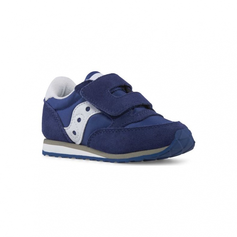 Saucony Baby Jazz Hook & Loop Little Kids' Sneakers Navy | CANADA BYQPXTA