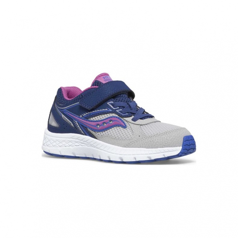 Saucony Cohesion 14 A/C Big Kids' Sneakers Navy / Grey | CANADA GRTOMDU