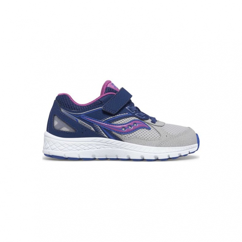 Saucony Cohesion 14 A/C Big Kids\' Sneakers Navy / Grey | CANADA GRTOMDU