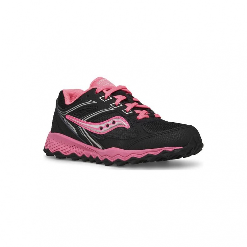 Saucony Cohesion TR14 Lace Big Kids' Sneakers Black / Pink | CANADA UFDLVSG