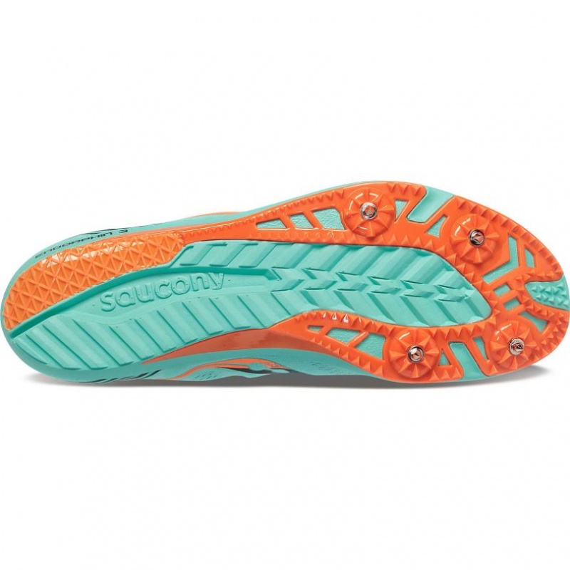 Saucony Endorphin 3 Men's Spikes Turquoise | CANADA OMUEQZD