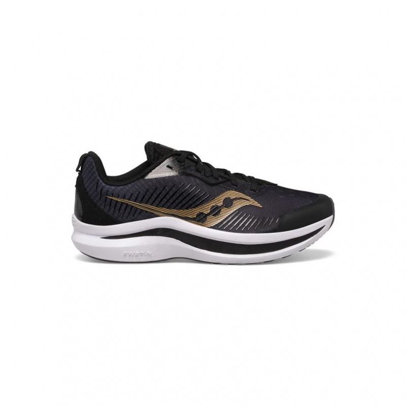 Saucony Endorphin KDZ Big Kids\' Sneakers Black / Gold | CANADA WBFQSXZ