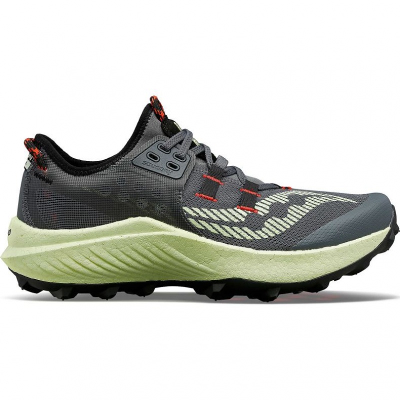 Saucony Endorphin Rift Men\'s Trail Running Shoes Grey / Mint | CANADA NKPOAZB