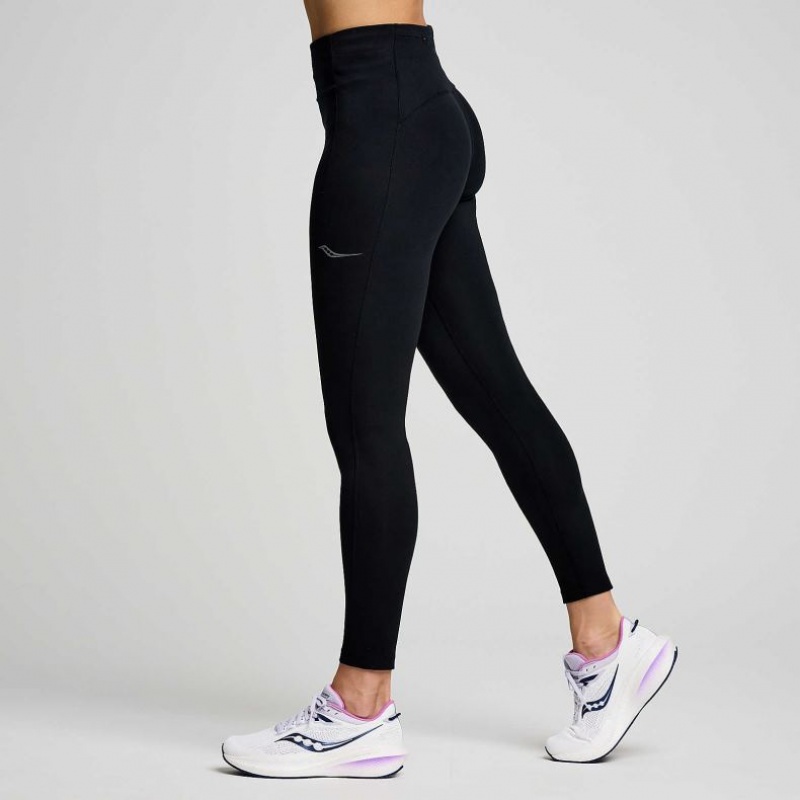 Saucony Fortify 7/8 Women's Tight Black | CANADA SEDBQCM