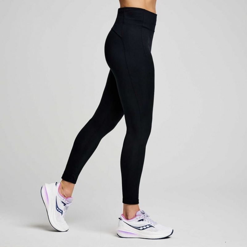 Saucony Fortify 7/8 Women's Tight Black | CANADA SEDBQCM