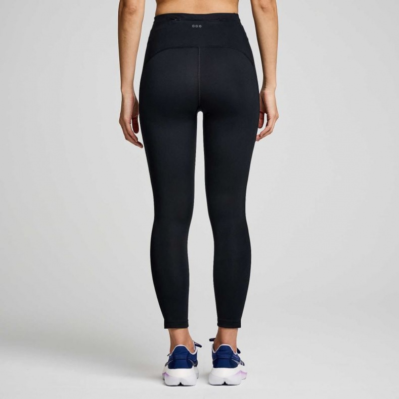 Saucony Fortify Crop Women's Tight Black | CANADA OQSTEID