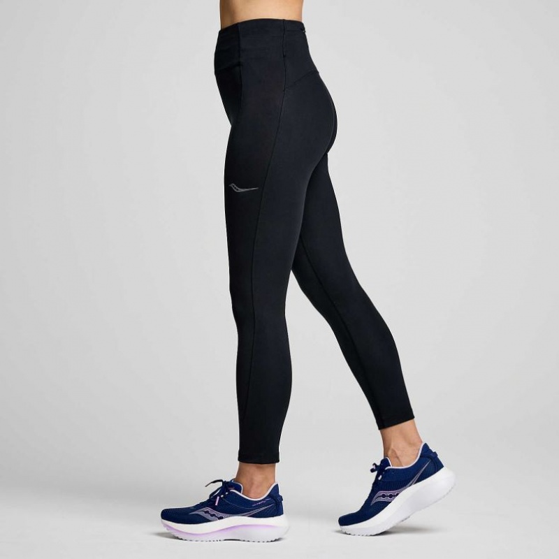 Saucony Fortify Crop Women's Tight Black | CANADA OQSTEID